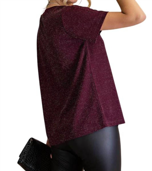 Kori - Foggy Foil Contrast Top