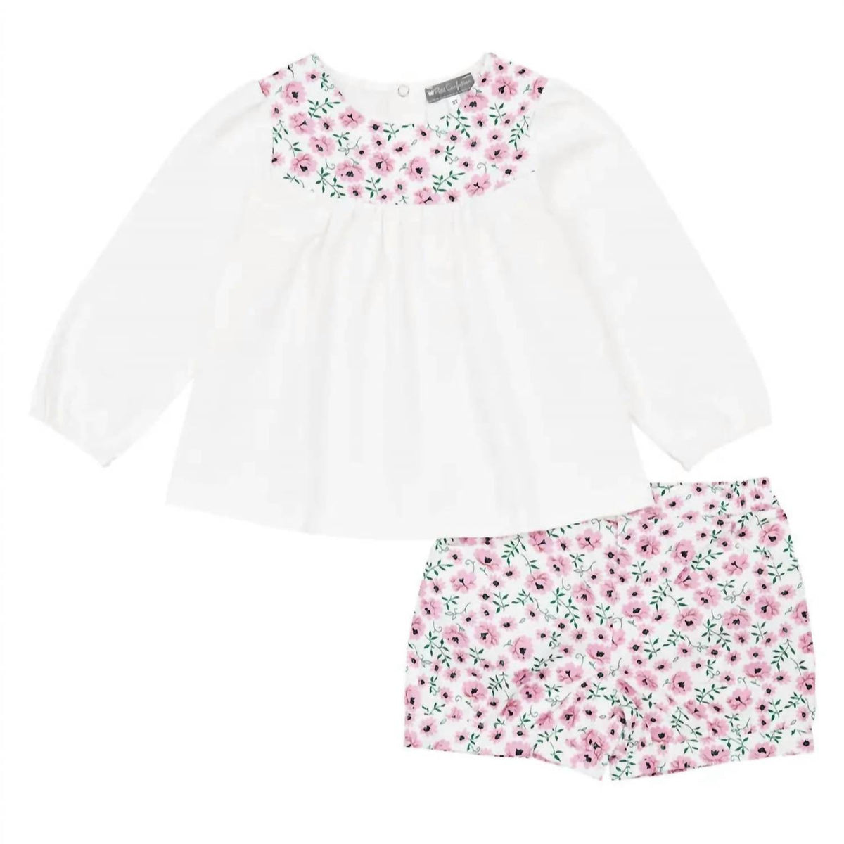 Petit Confection - Floral Tunic + Corduroy Shorts