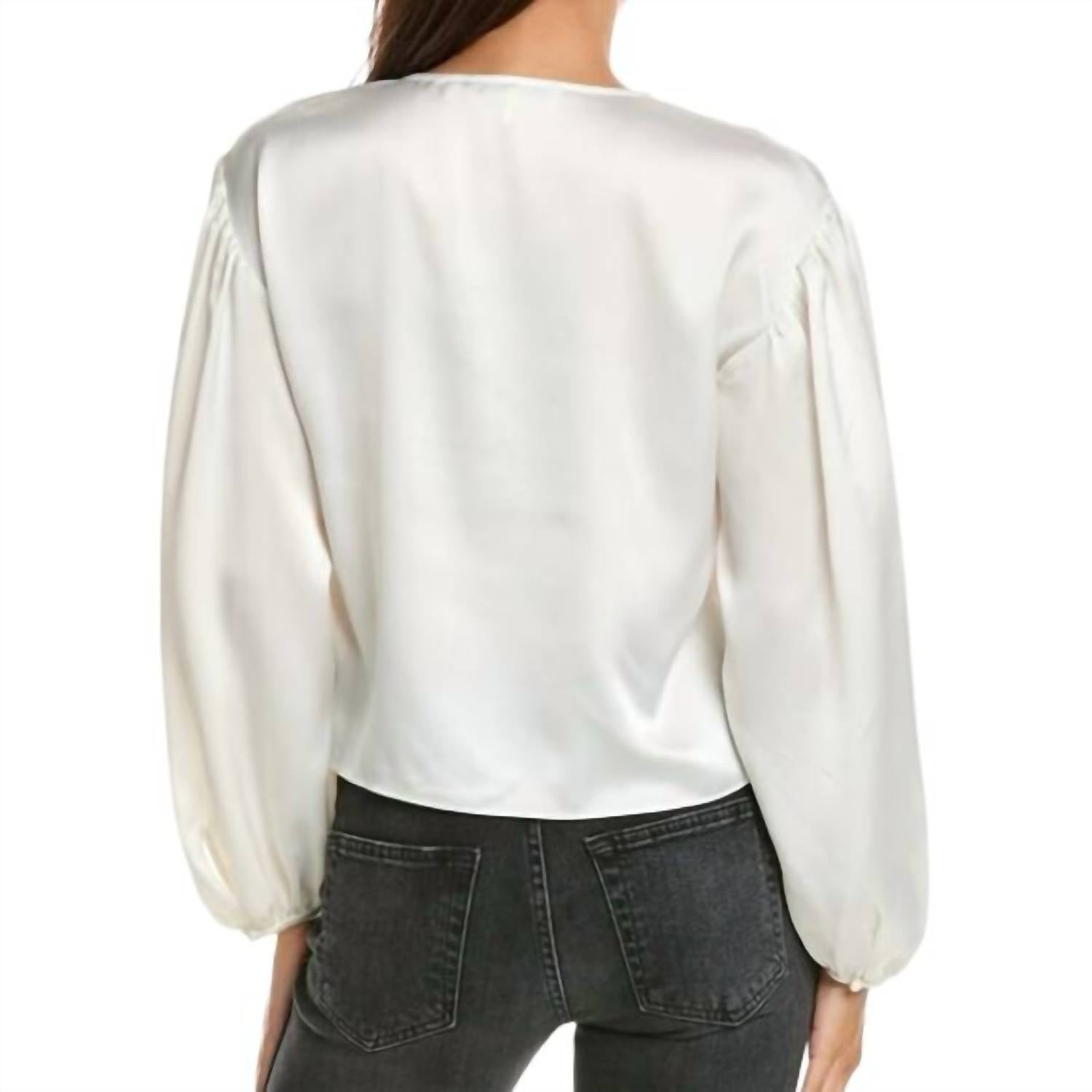 Frame - Long Sleeve Button Silk Blouse