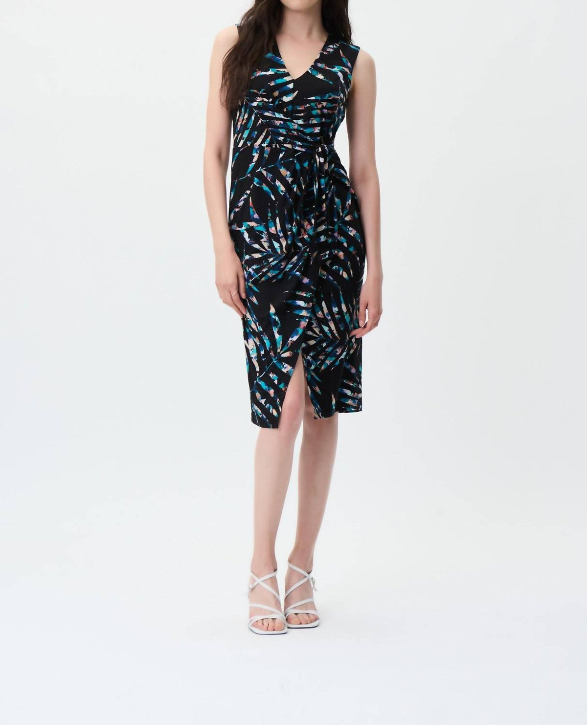 Joseph Ribkoff - Palm Print Wrap Dress