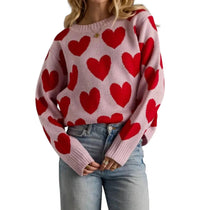 Panache Apparel - Heart Pattern Sweater