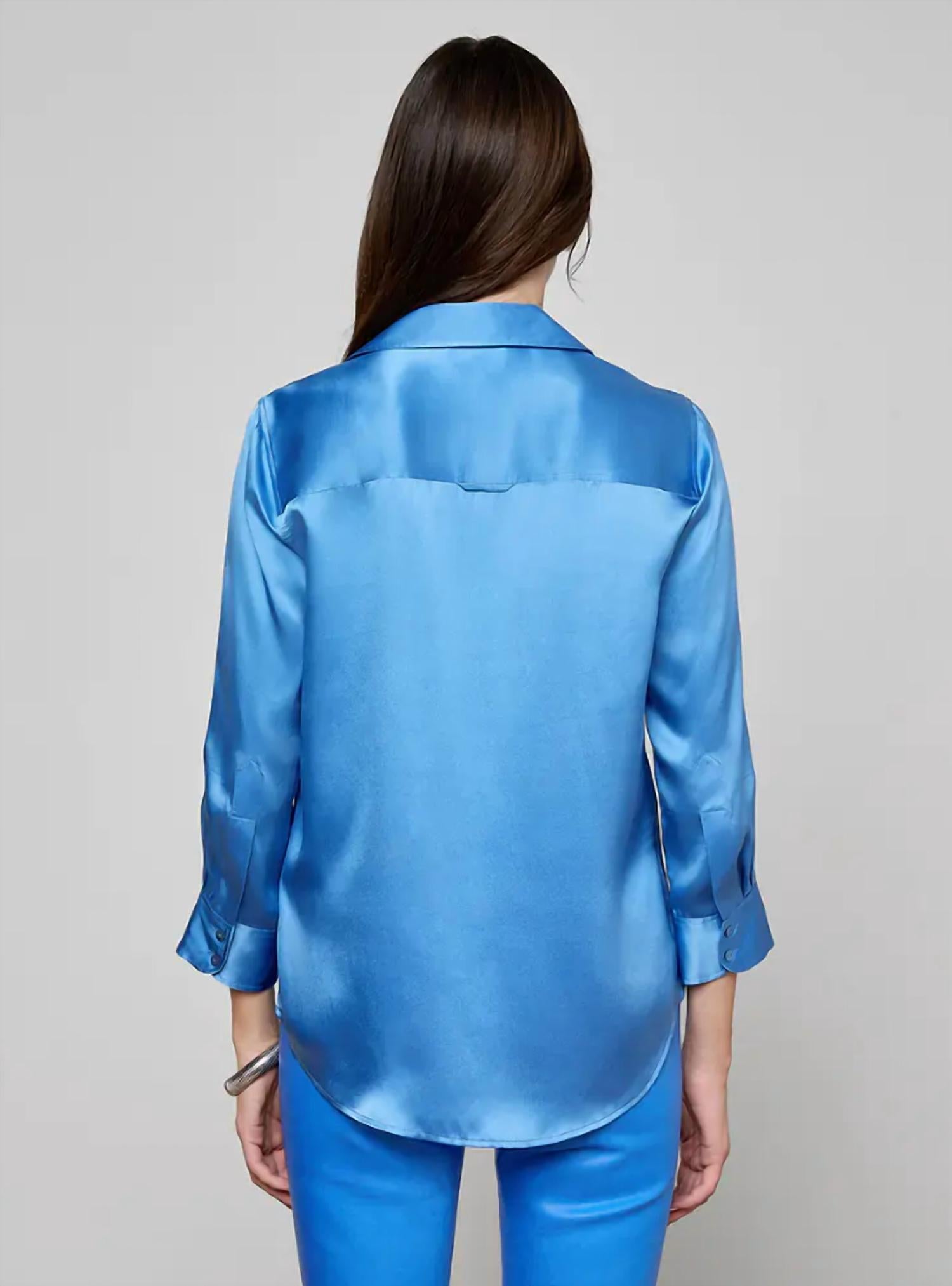 L'Agence - Dani 3/4 Sleeve Silk Blouse
