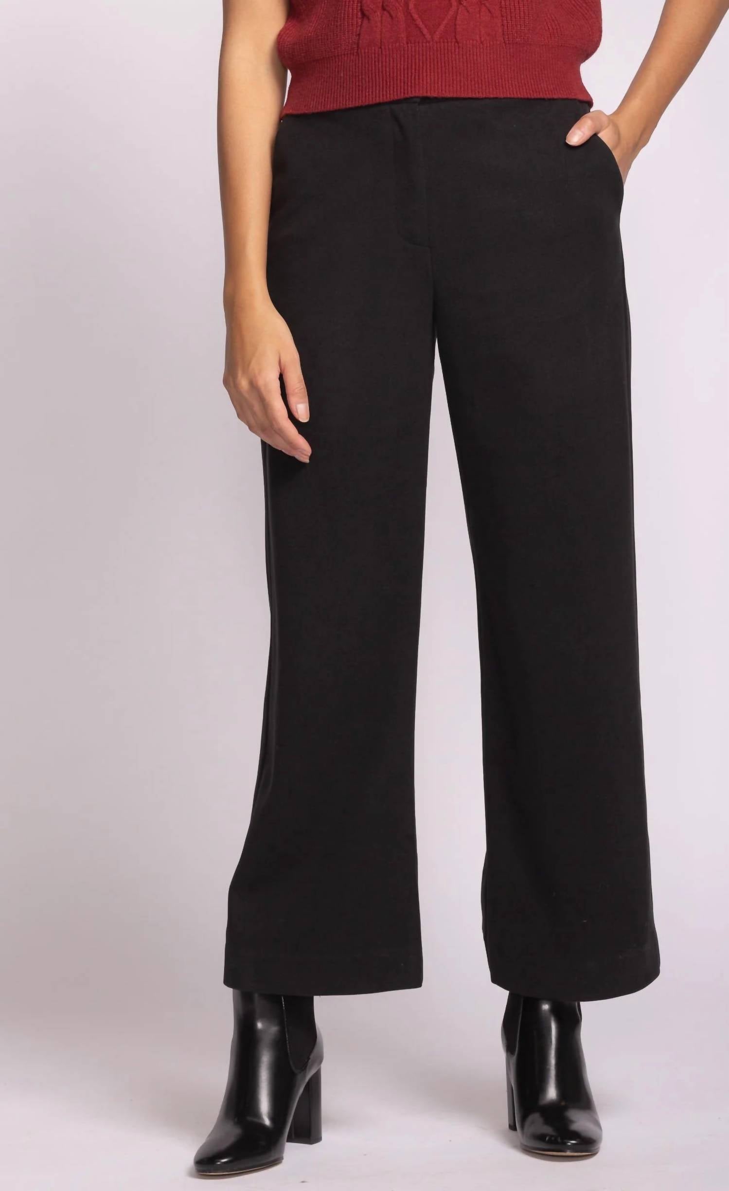 PINK MARTINI Nadia Full Pants in black - women's pants
