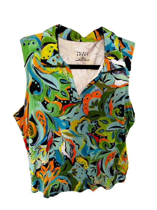 Tribal - Women's Sleeveless Polo Top With Shirttail