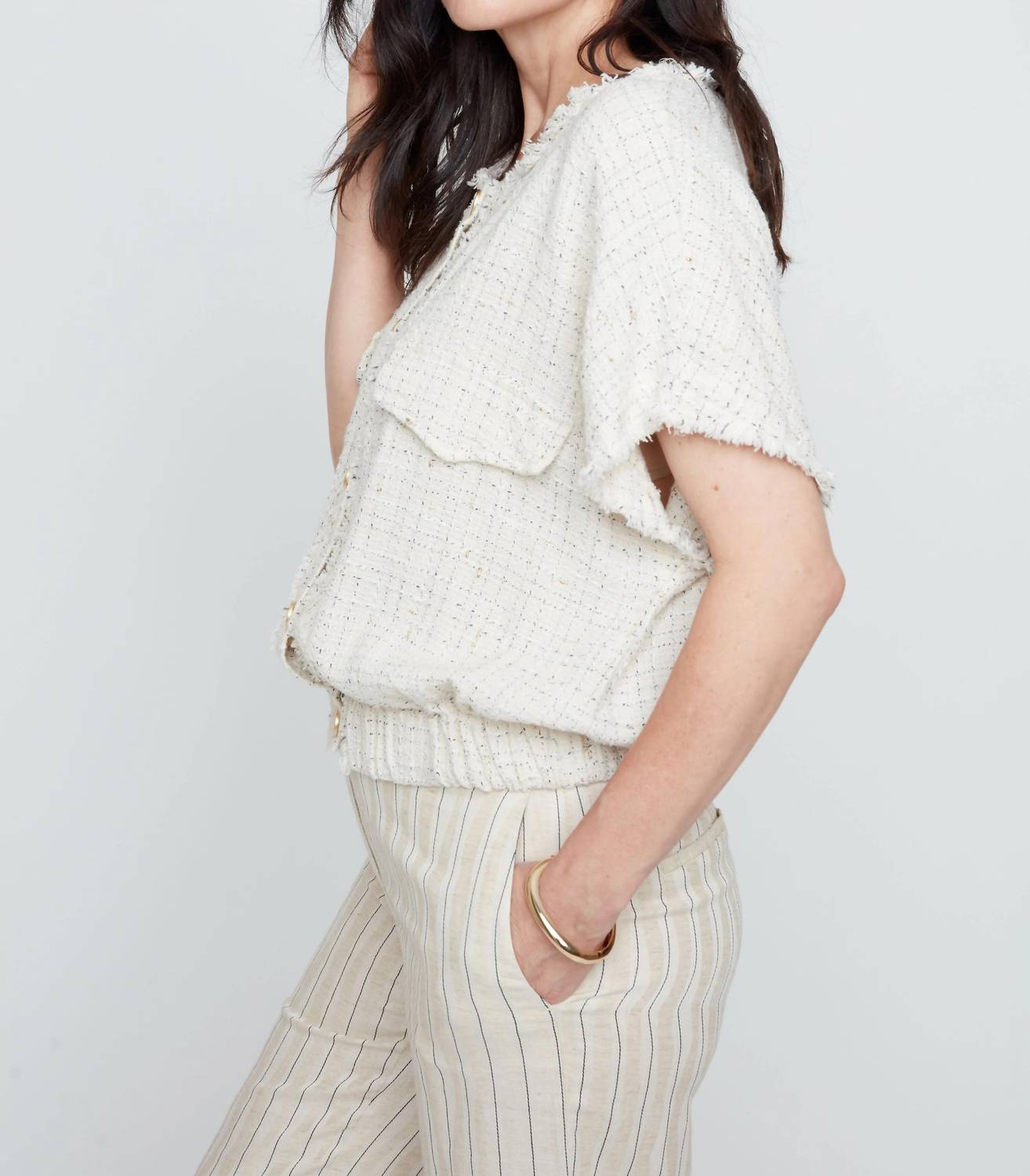 Renuar - Woven Short Sleeve Jacket