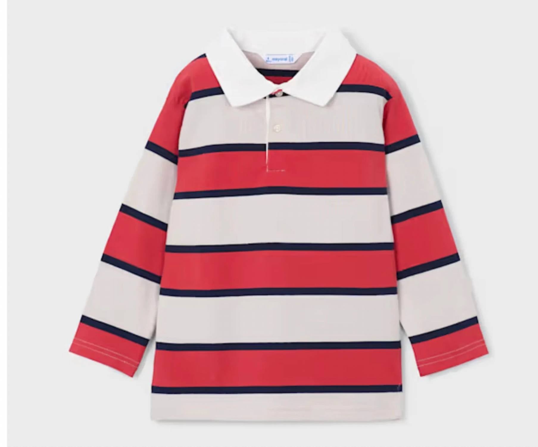 Mayoral - Striped Rugby Polo Shirt