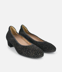 Piesanto - Women's Dressy Low Block Suede Heels