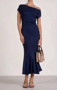 Elan - Ribbed Cap Sleeve Knit Midi Dress