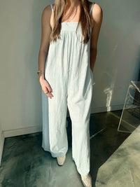 Bobi - Square Neck Wide Leg Jumpsuit