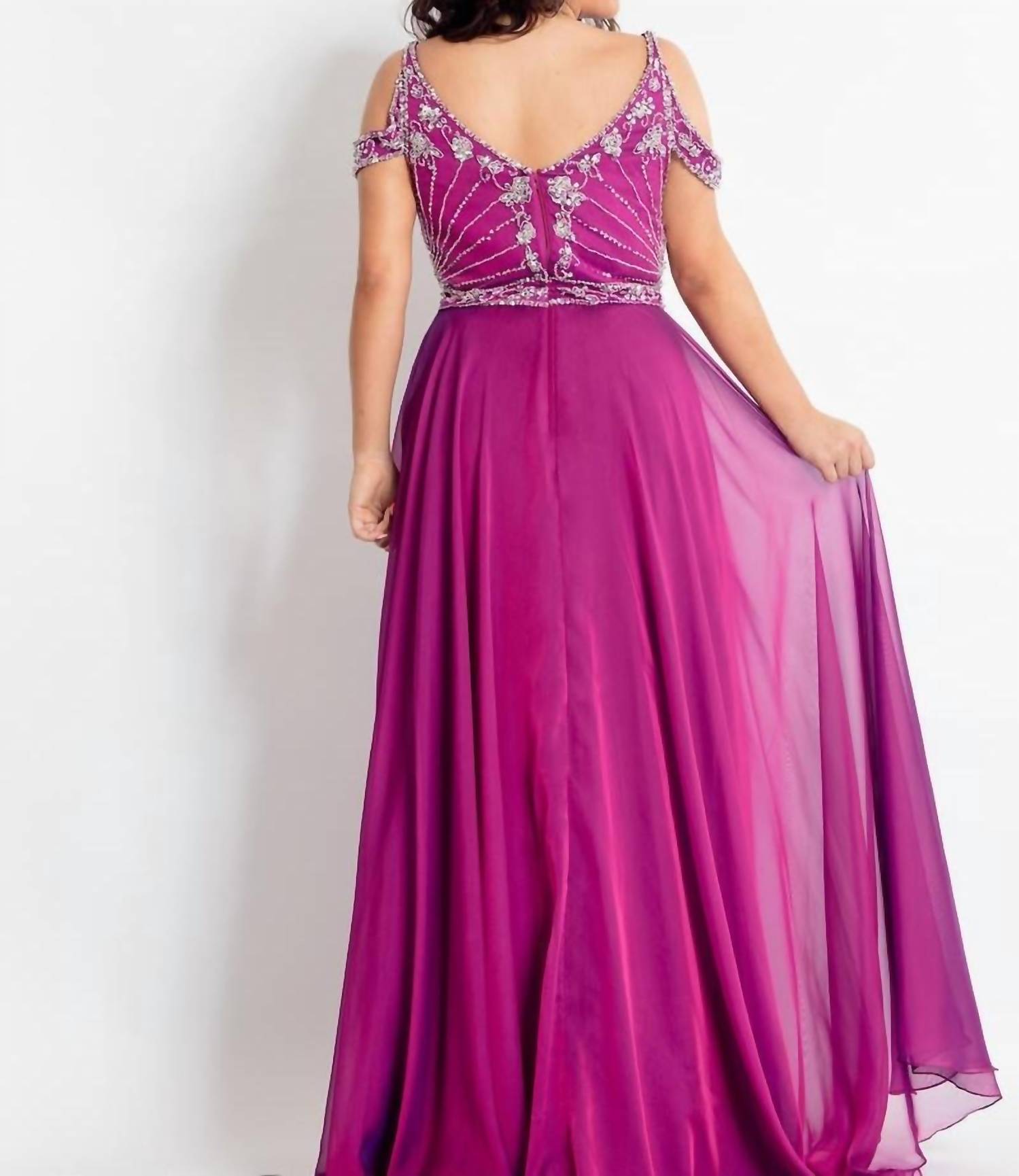 Rachel Allan - Beaded Chiffon Prom Dress