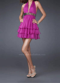 La Femme - Halter Neck Short Dress