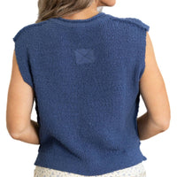 La Miel - Slouchy Bouclé Knit Vest