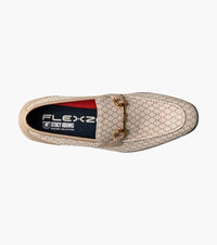 STACY ADAMS Men's Brinkley Moc Toe Bit Slip Ons in beige - men's shoe - alternate view