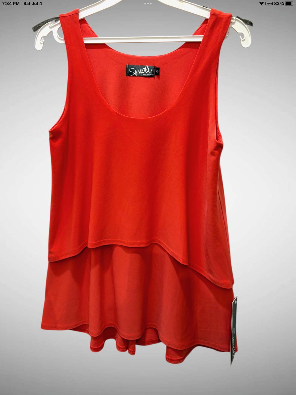 Sympli - Women's Sleeveless cascade top
