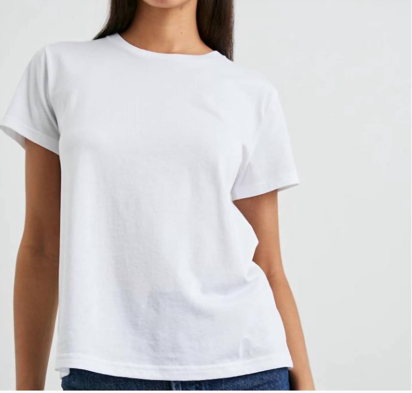 Rails Short Sleeve Classic Crew T-Shirt in white - women's t-shirt - alternate view