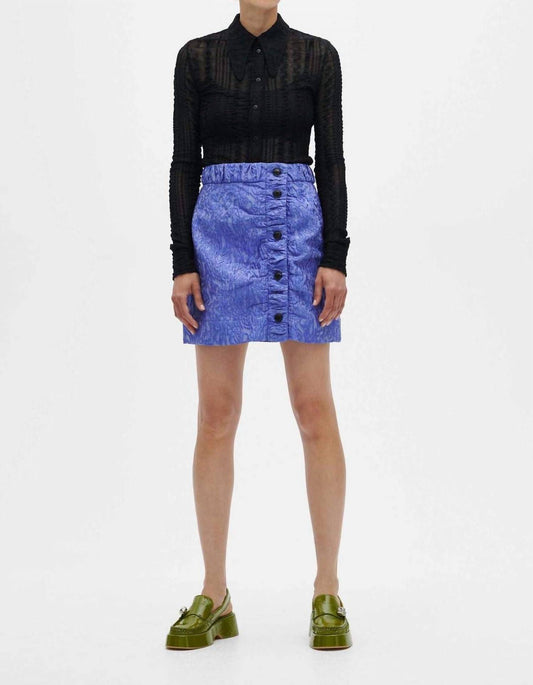 Ganni - ASYMMETRICAL MINI SKIRT