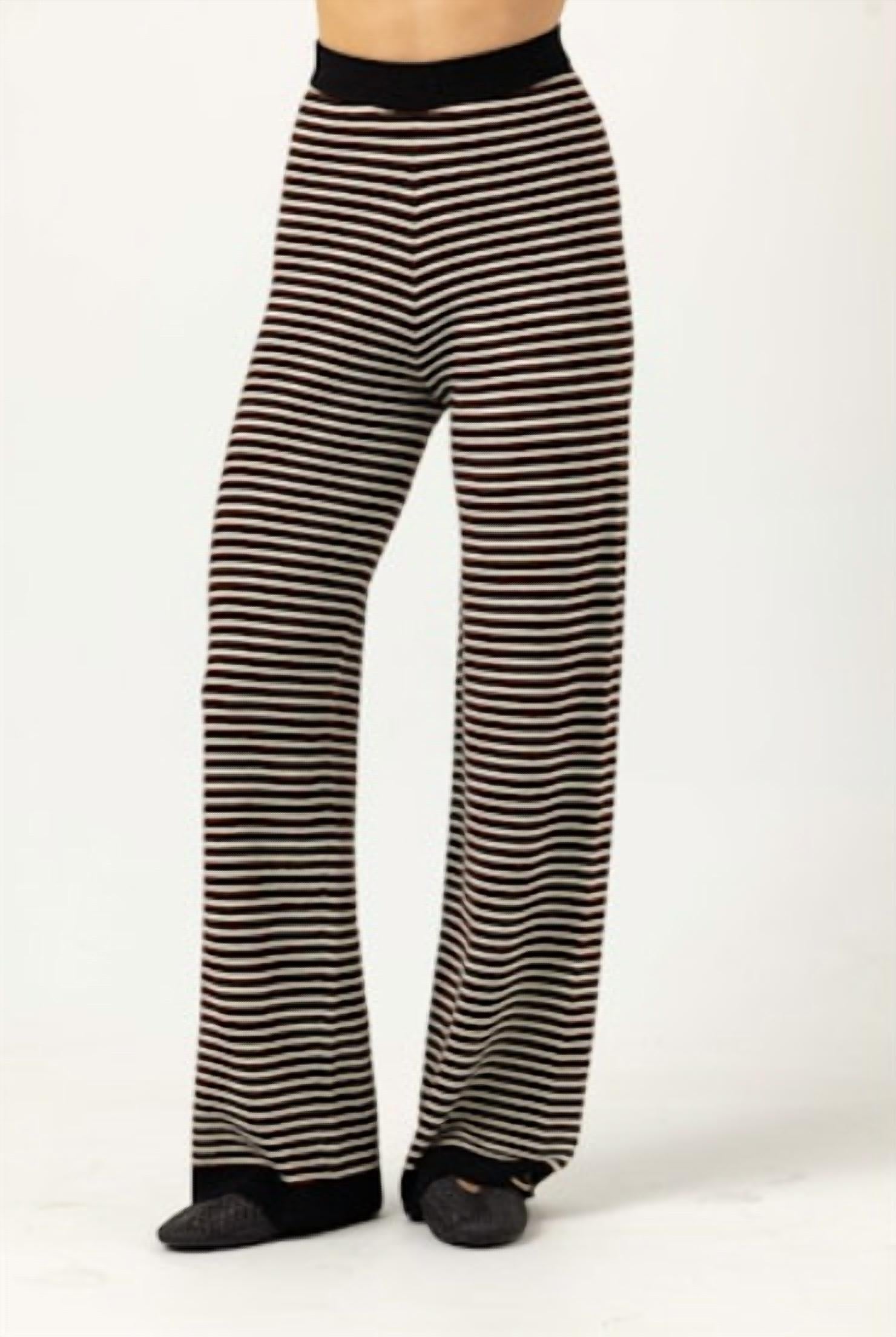 Sundays - Hallie Stripe Pul-on Pants