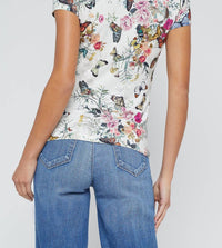 L'Agence - Ressi Short Sleeve Butterfly Print Tee