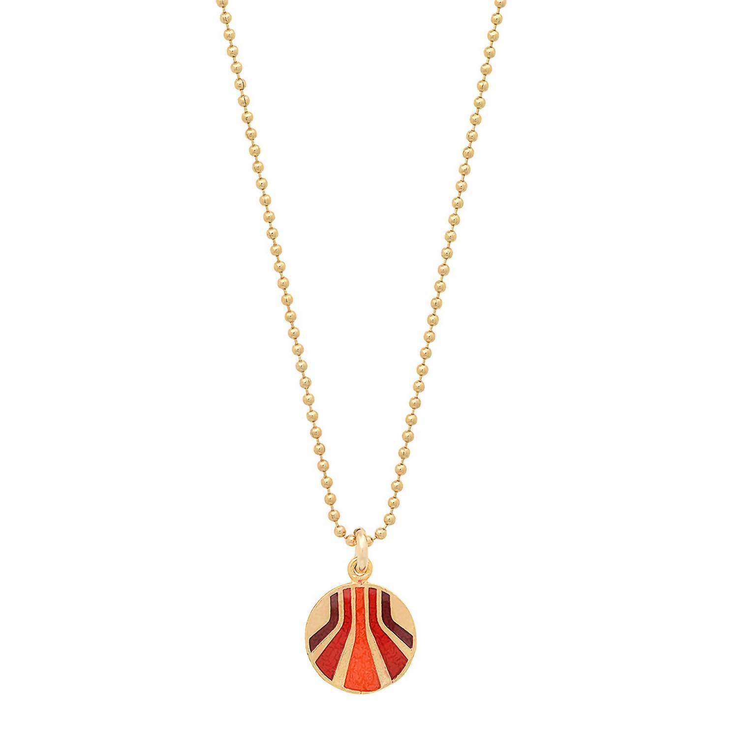 Jessica Elliot - Women's Enameled Small Round "Burst" Pendant Necklace