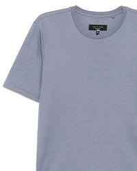 Rag & Bone Men's Pure Pima Tee in sea grey - men's t-shirt - detail view