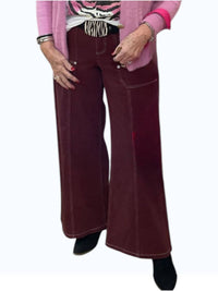 Skies Are Blue - Twill Wide Leg Pant