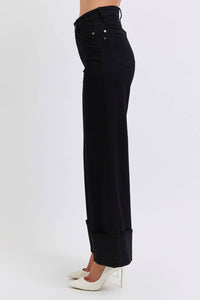 Judy Blue - High Waisted Retro Wide Cuffed Denim Jean