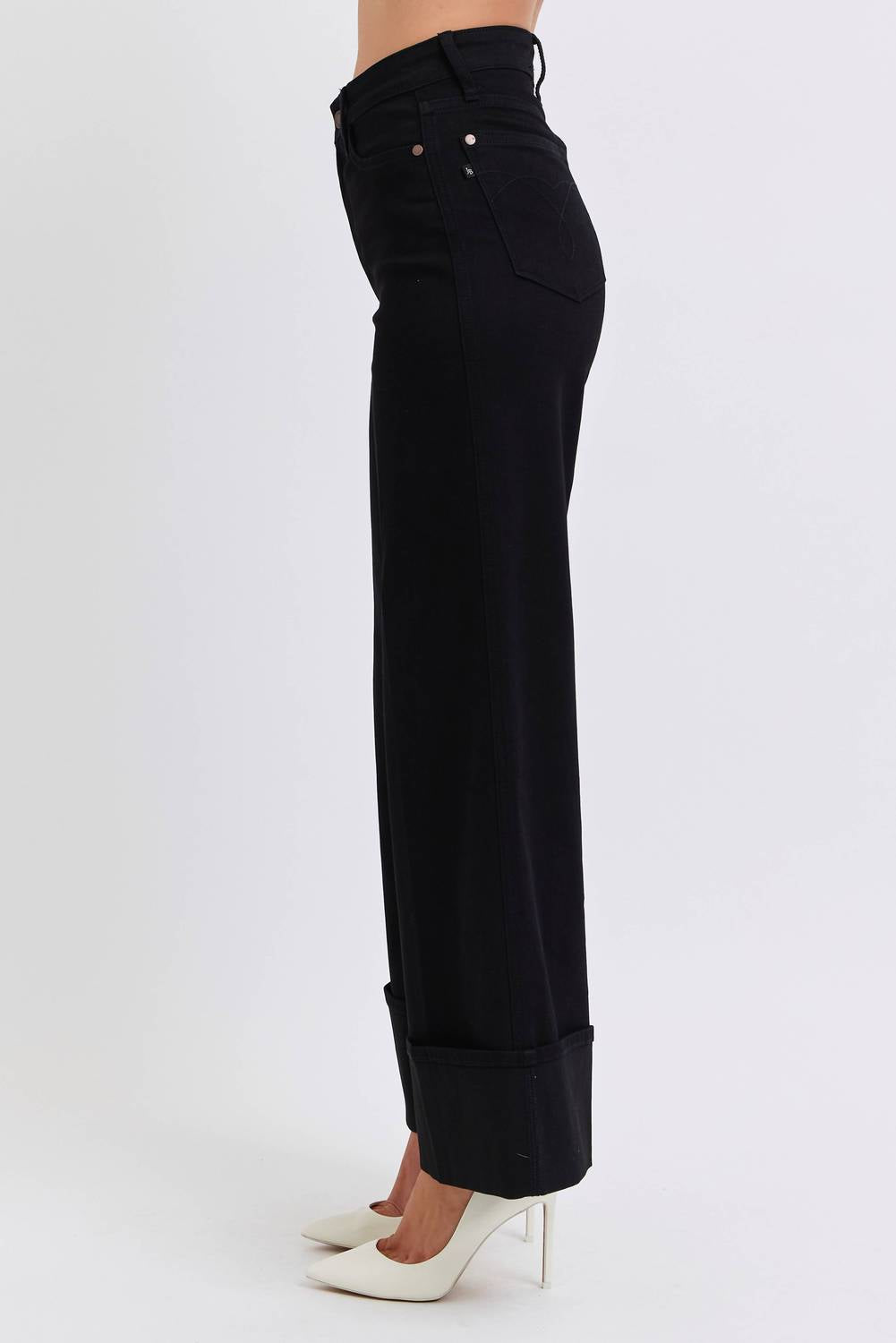 Judy Blue - High Waisted Retro Wide Cuffed Denim Jean