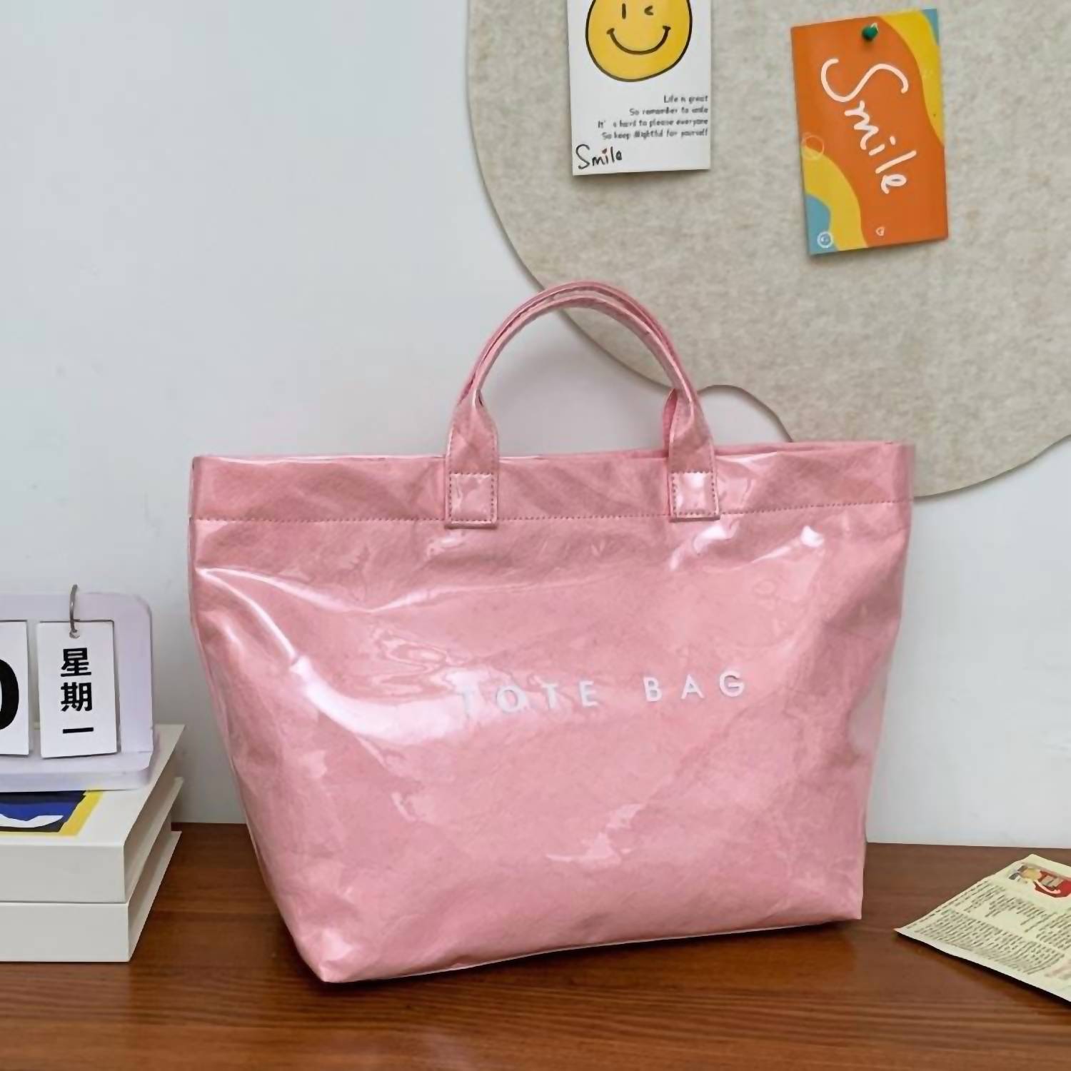 Josslyn By Wall To Wall - Women's Glossy Waterproof Tote Bag