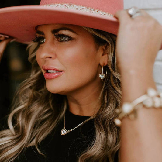 Canvas Style - Women's Corrine Pavé Heart Hoop Earrings