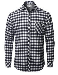 Zexi - Men's Printed Flannel Long Sleeve