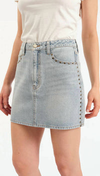Daze - Studded Denim Skirt