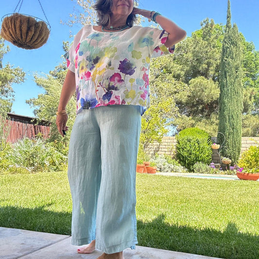 Gigi Moda - Flo Linen Capri Pants