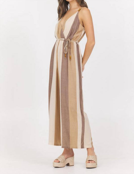 Vintage Havana - Stripe Metallic Jumpsuit