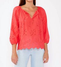 Lovestitch - Denise Floral Detail Raglan Sleeve Top
