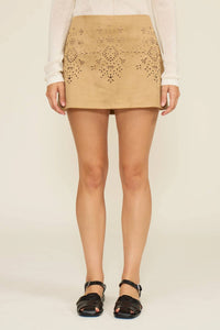 Lucy Paris - Women's Nia Faux Suede Mini Skirt