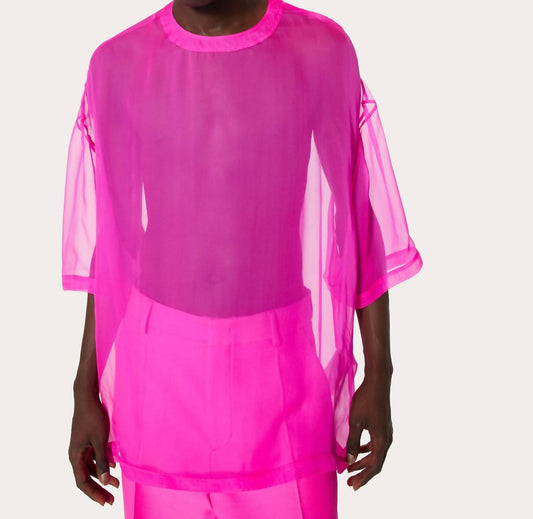 Valentino - Chiffon Crewneck Top