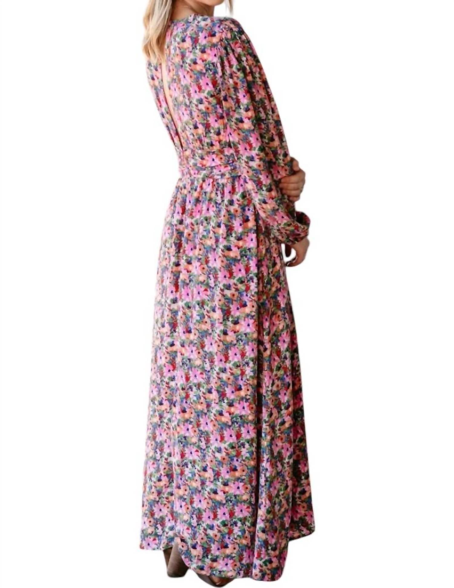 Maxmila Paris - Caroline Garden Romance Floral Print Maxi Dress