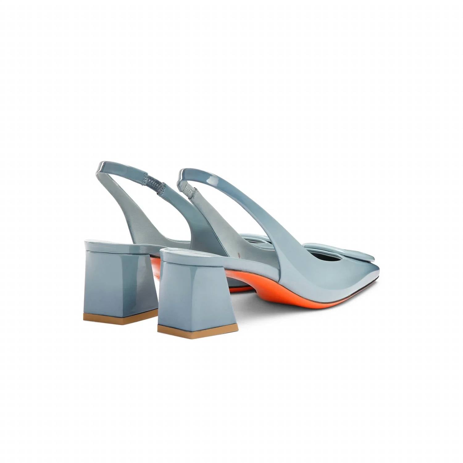Santoni - Women's Patent Leather Slingback Mid-heel