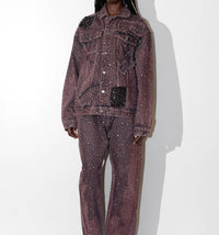 Knotwtr - Women's Rhinestone Denim Straight Jeans