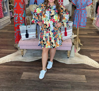 Uncle Frank - Wildflower Shirt Mini Dress