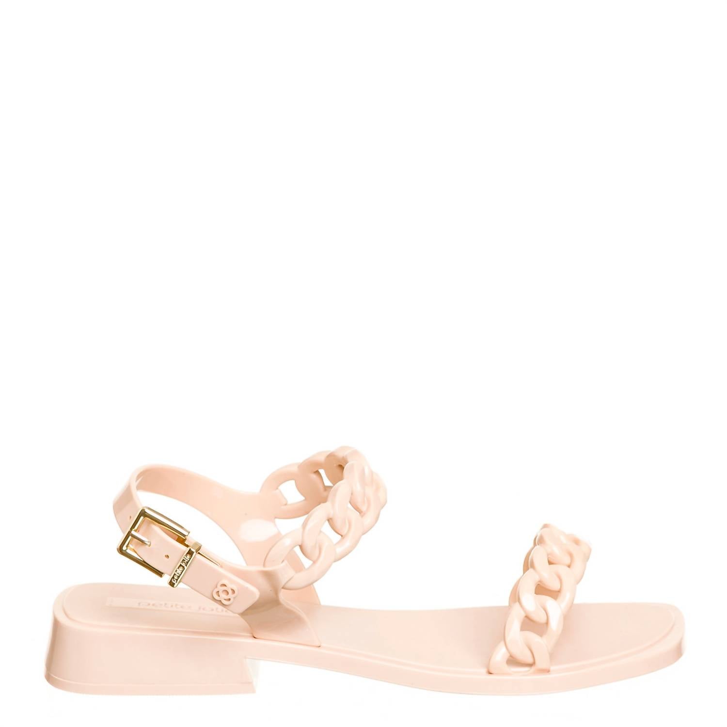 Petite Jolie - Women's Chain Style Straps Kiara Low Heel Sandal