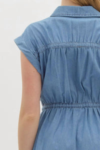 Entro - Denim Cap Sleeve Dress