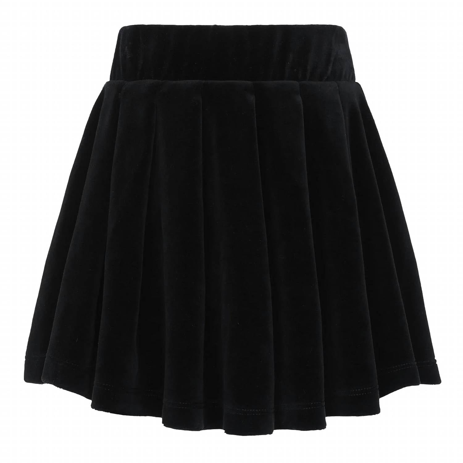 Little Parni - Girls Velour Pleated Skirt