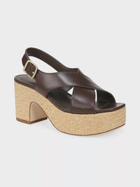 Vince - Clementina Leather Espardrille Platform Sandals