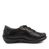 Ziera Women's Allsorts Lace-up Shoe in black - women's flats - detail view