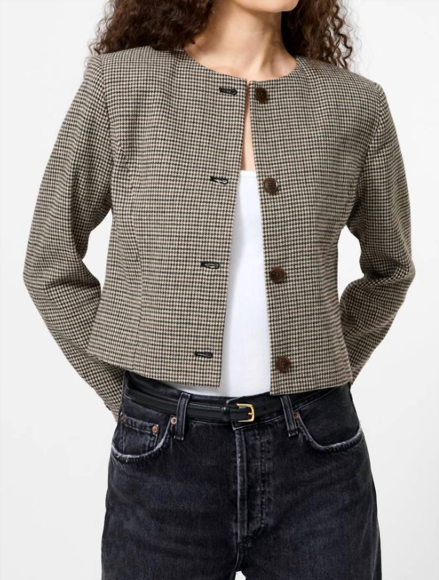 French Connection - Houndstooth Wool Jacket