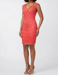 Sue Wong - Soutache Embroidered Sheath Evening Dress