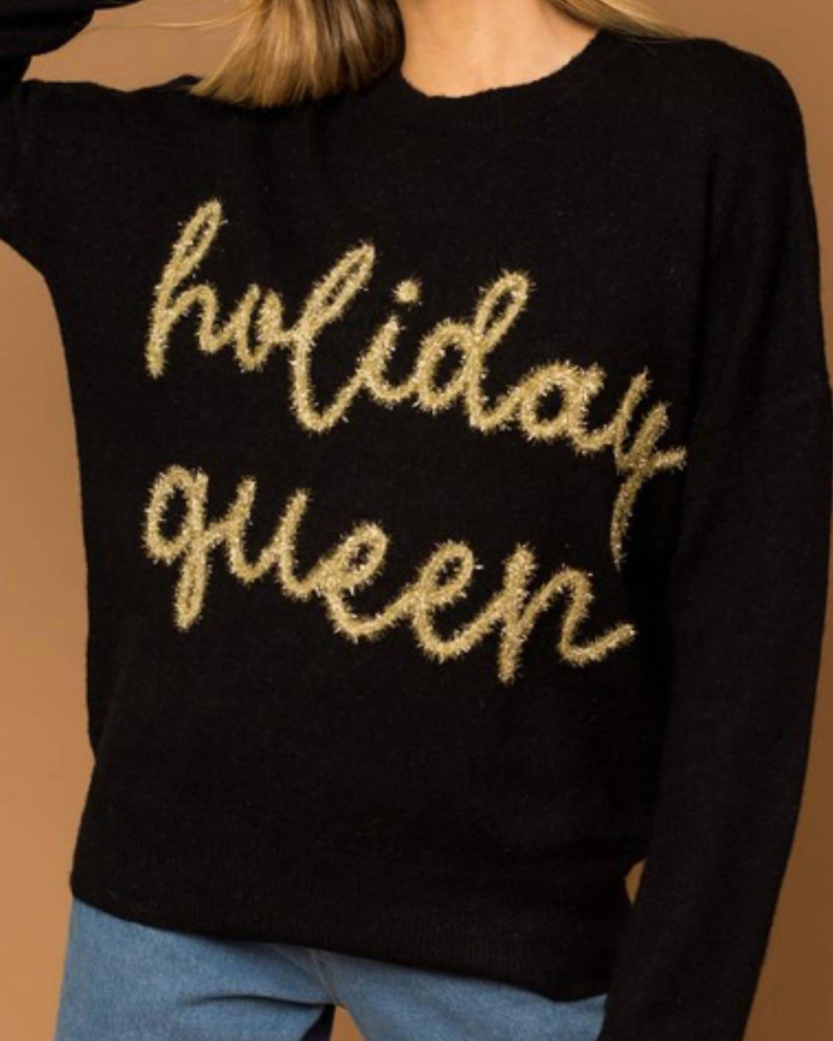 Le Lis - Holiday Queen Tinsel Sweater