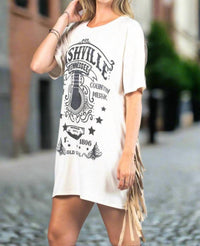 Nylon Apparel - Nashville Fringed Shirt Dress