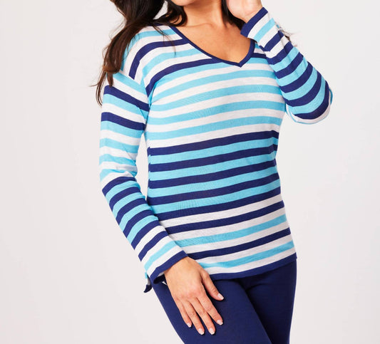 French Kyss - Color Block V-Neck Top